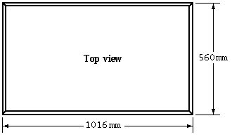 Anti-Fatigue Mat sketch & size (Top view)