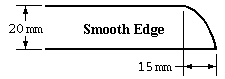 Anti-Fatigue Mat sketch & size (Smooth Edge)